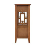 Console en bois massif de style vintage avec 4 tiroirs et une étagère ouverte