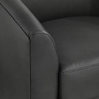 Fauteuil pivotant en similicuir gris foncé