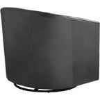 Fauteuil pivotant en similicuir gris foncé