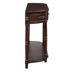 Console de 52 pouces rétro en bois incurvé avec étagère ouverte et 2 tiroirs pour salon et couloir, Espresso