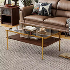 Table basse rectangulaire avec plateau et pieds en verre trempé gris, table de salon moderne