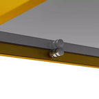 Table basse rectangulaire avec plateau et pieds en verre trempé gris, table de salon moderne