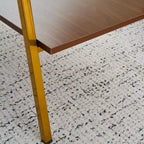 Table basse rectangulaire avec plateau en verre trempé et pieds en métal, table de salon moderne