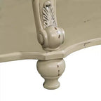 Table basse ovale en bois de 42 po à 2 niveaux avec étagère de rangement ouverte pour salon, plateau beige et expresso