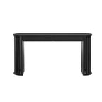 Console de 59 po de long au design incurvé et linéaire pour l'entrée et le salon, noir