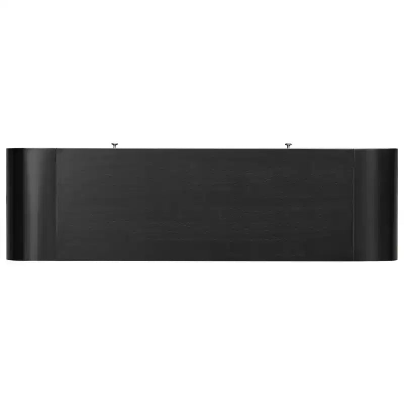 Rustic Console Table with Fluted Drawer Front, Curved Corners and Thick Legs for Hallway and Living Room, Black