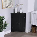 Meuble d'angle, Meuble d'angle autoportant avec 2 portes et 3 étagères, Meuble autoportant pour cuisine, salon