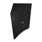 Meuble d'angle, Meuble d'angle autoportant avec 2 portes et 3 étagères, Meuble autoportant pour cuisine, salon