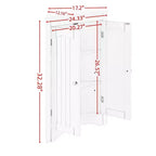 Meuble d'angle, Meuble d'angle autoportant avec 2 portes et 3 étagères, Meuble autoportant pour cuisine, salon