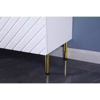 Armoire de rangement à 4 portes, commode organisatrice en MDF pour bureau à domicile, salle à manger, salon, cuisine, couloir, placard polyvalent autoportant