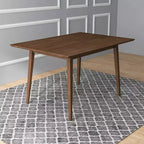 Table de salle à manger/cuisine rectangulaire en bois massif de style moderne