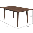 Table de salle à manger/cuisine rectangulaire en bois massif de style moderne