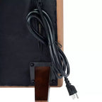 Canapé de réception rembourré avec 4 prises CA/2 ports USB/2 ports USB-C et pieds en bois de noyer avec patins réglables