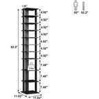Étagère à Chaussures Mince 10 Niveaux de 157 cm de Haut avec Crochets Latéraux pour Entrée, Chambre et Placard, Peut Contenir 10 à 20 Paires