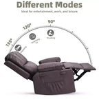 Fauteuil inclinable manuel surdimensionné, fauteuils inclinables à bascule pivotants à 360° avec chauffage et massage, fauteuil inclinable paresseux doux