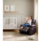 Fauteuil inclinable manuel surdimensionné, fauteuils inclinables à bascule pivotants à 360° avec chauffage et massage, fauteuil inclinable paresseux doux