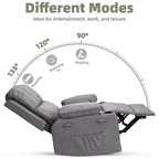 Fauteuil inclinable manuel surdimensionné, fauteuils inclinables à bascule pivotants à 360° avec chauffage et massage, fauteuil inclinable paresseux doux