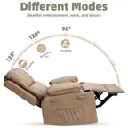 Fauteuil inclinable manuel surdimensionné, fauteuils inclinables à bascule pivotants à 360° avec chauffage et massage, fauteuil inclinable paresseux doux