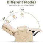 Fauteuil inclinable manuel surdimensionné, fauteuils inclinables à bascule pivotants à 360° avec chauffage et massage, fauteuil inclinable paresseux doux