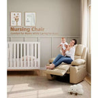 Fauteuil inclinable manuel surdimensionné, fauteuils inclinables à bascule pivotants à 360° avec chauffage et massage, fauteuil inclinable paresseux doux