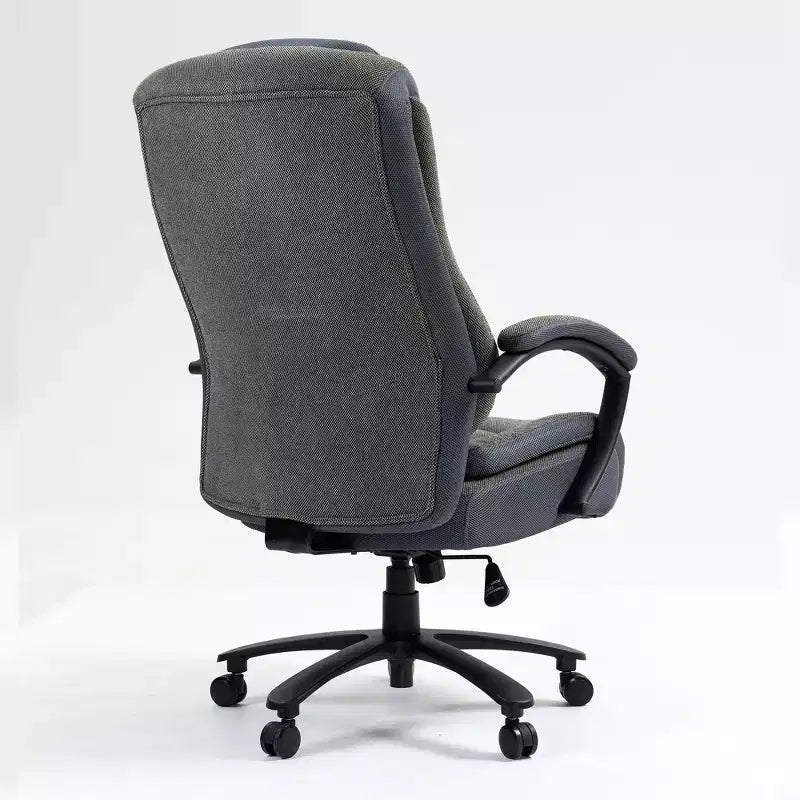 Executive Office Chair with Cotton Surface, Height-Adjustable Office Chair with High Back and Wheels for Office