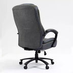 Fauteuil de bureau de direction avec surface en coton, dossier haut et roulettes, réglable en hauteur