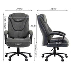 Fauteuil de bureau de direction avec surface en coton, dossier haut et roulettes, réglable en hauteur
