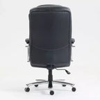 Fauteuil de bureau de direction avec surface en coton, dossier haut et roulettes, réglable en hauteur