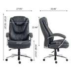 Fauteuil de bureau de direction avec surface en coton, dossier haut et roulettes, réglable en hauteur