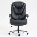 Executive Office Chair with Cotton Surface, Height-Adjustable Office Chair with High Back and Wheels for Office
