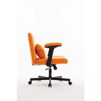 Fauteuil de bureau moderne en velours avec dossier rembourré, chaise de bureau avec accoudoir et dossier réglables, chaise confortable pour le bureau, le travail