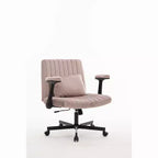 Fauteuil de bureau moderne en velours avec dossier rembourré, chaise de bureau avec accoudoir et dossier réglables, chaise confortable pour le bureau, le travail