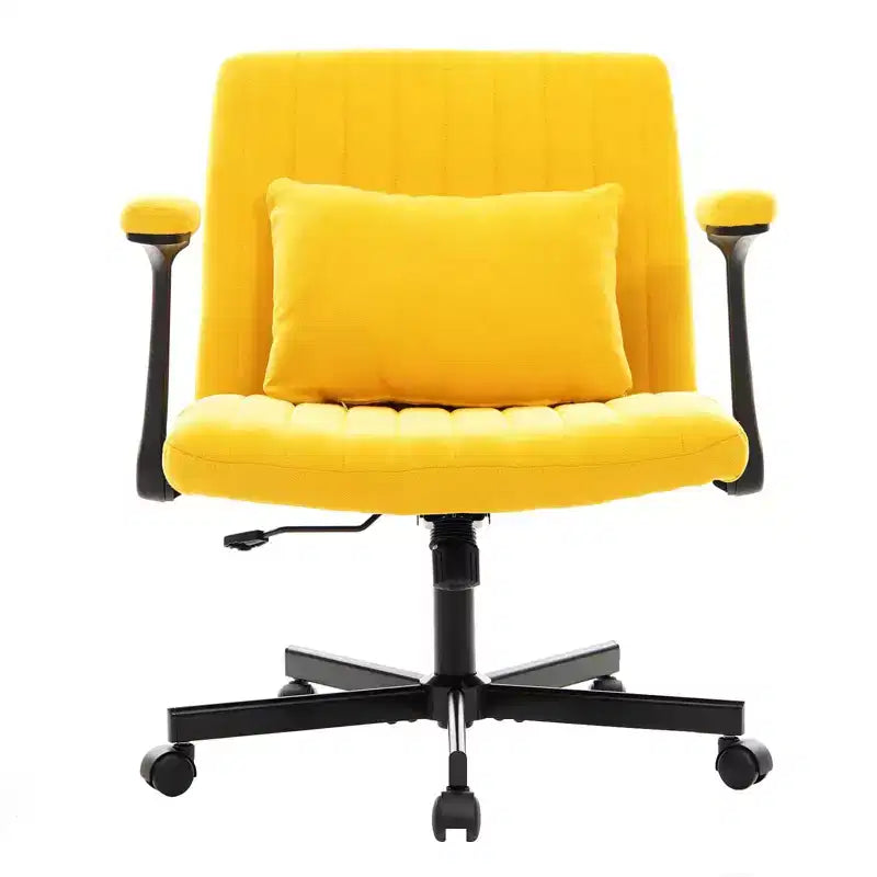 Modern Velvet Office Chair with Padded Back, Desk Chair with Adjustable Armrest and Back, Comfy Chair for Office, Study