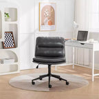 Chaise de bureau réglable en hauteur, chaise pivotante extra-large avec assise et dossier rembourrés, chaise d'ordinateur pour bureau, coiffeuse