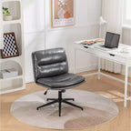 Chaise de bureau réglable en hauteur, chaise pivotante extra-large avec assise et dossier rembourrés, chaise d'ordinateur pour bureau, coiffeuse