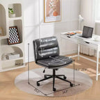 Chaise de bureau réglable en hauteur, chaise pivotante extra-large avec assise et dossier rembourrés, chaise d'ordinateur pour bureau, coiffeuse