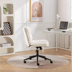 Chaise de bureau réglable en hauteur, chaise pivotante extra-large avec assise et dossier rembourrés, chaise d'ordinateur pour bureau, coiffeuse