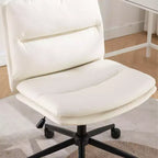 Chaise de bureau réglable en hauteur, chaise pivotante extra-large avec assise et dossier rembourrés, chaise d'ordinateur pour bureau, coiffeuse