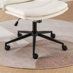 Chaise de bureau réglable en hauteur, chaise pivotante extra-large avec assise et dossier rembourrés, chaise d'ordinateur pour bureau, coiffeuse