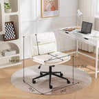 Chaise de bureau réglable en hauteur, chaise pivotante extra-large avec assise et dossier rembourrés, chaise d'ordinateur pour bureau, coiffeuse