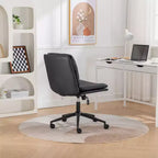 Chaise de bureau réglable en hauteur, chaise pivotante extra-large avec assise et dossier rembourrés, chaise d'ordinateur pour bureau, coiffeuse