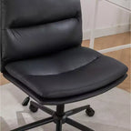 Chaise de bureau réglable en hauteur, chaise pivotante extra-large avec assise et dossier rembourrés, chaise d'ordinateur pour bureau, coiffeuse