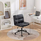 Chaise de bureau réglable en hauteur, chaise pivotante extra-large avec assise et dossier rembourrés, chaise d'ordinateur pour bureau, coiffeuse