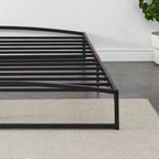 Cadre de lit bas – Plateforme métallique Queen Size, lattes en acier de 15 cm, silencieux, montage facile, mobilier de chambre moderne, pas besoin de sommier tapissier