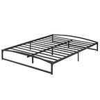 Cadre de lit bas – Plateforme métallique Queen Size, lattes en acier de 15 cm, silencieux, montage facile, mobilier de chambre moderne, pas besoin de sommier tapissier