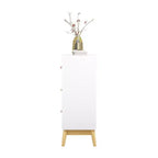 Commode à 3 tiroirs Meuble de rangement blanc Buffet à tiroirs