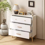 Commode à 3 tiroirs Meuble de rangement blanc Buffet à tiroirs
