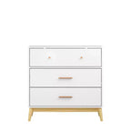Commode à 3 tiroirs Meuble de rangement blanc Buffet à tiroirs