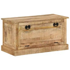 vidaXL Shoe Storage Bench Natural Wood Solid Mango Wood Medium