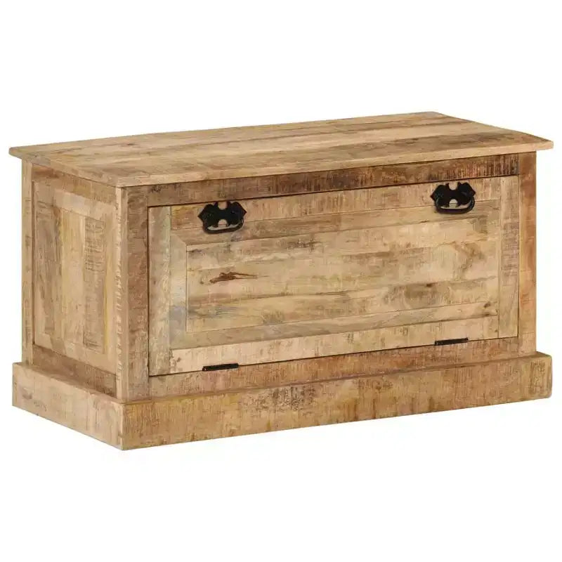 Shoe Storage Bench Natural Wood Solid Mango Wood Medium